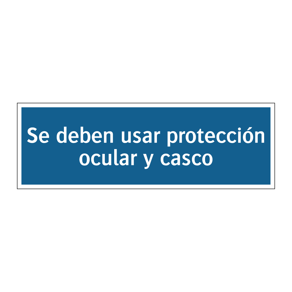 Se deben usar protección ocular y casco