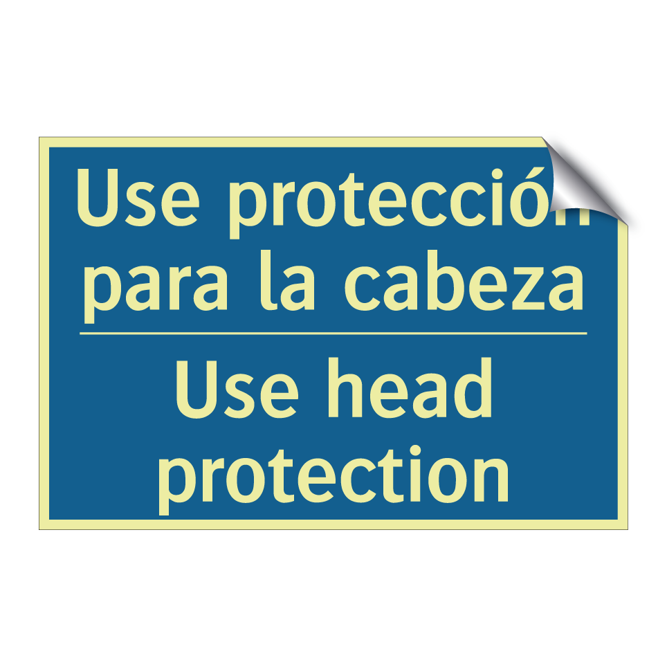 Use protección para la cabeza - Use head protection