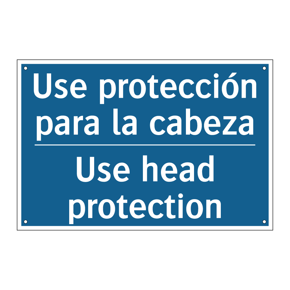 Use protección para la cabeza - Use head protection
