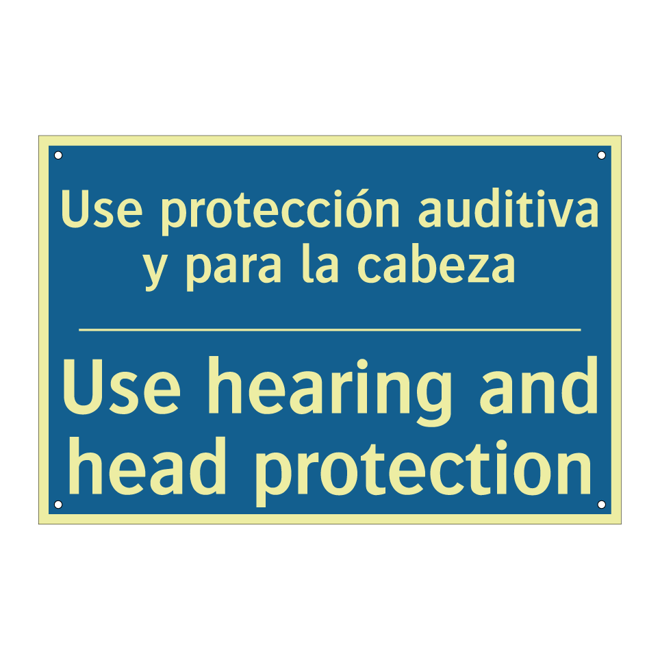 Use protección auditiva y para  /.../ - Use hearing and head protection /.../