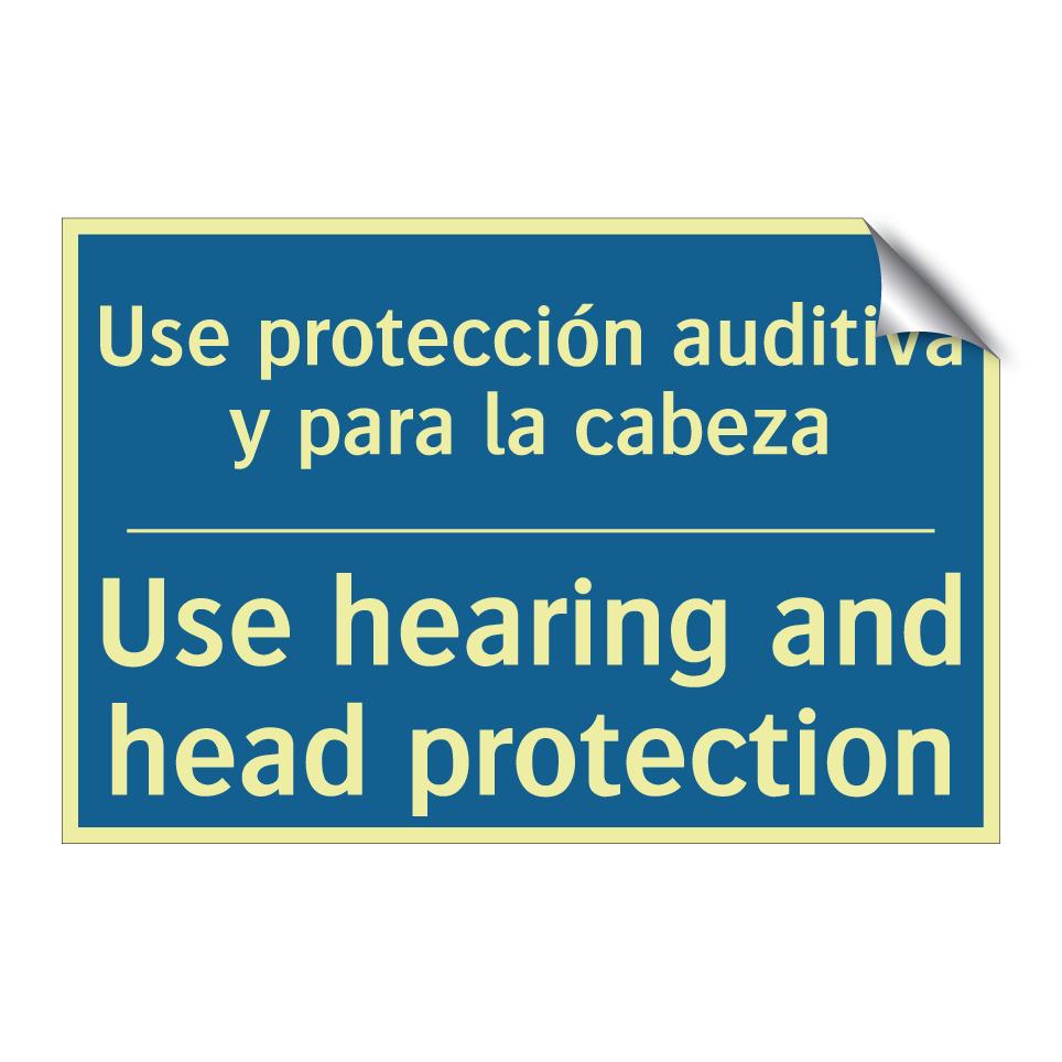 Use protección auditiva y para  /.../ - Use hearing and head protection /.../