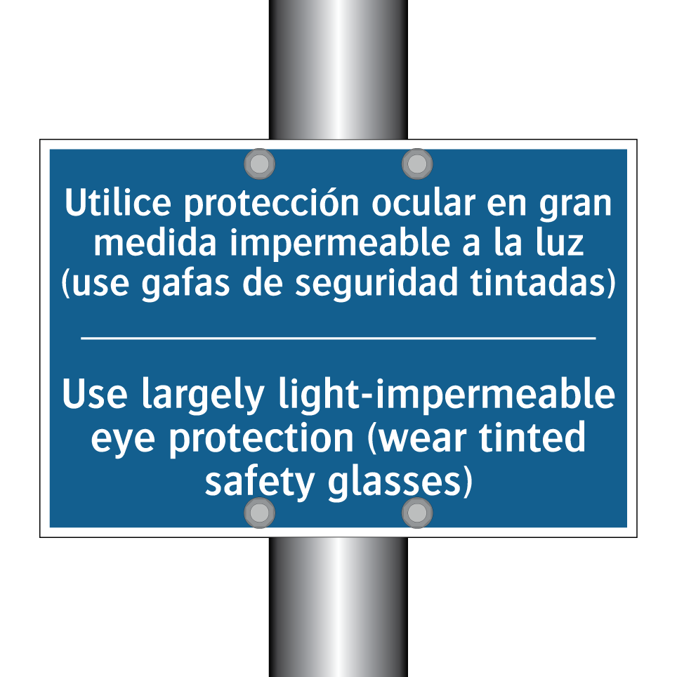 Utilice protección ocular en gran  /.../ - Use largely light-impermeable  /.../
