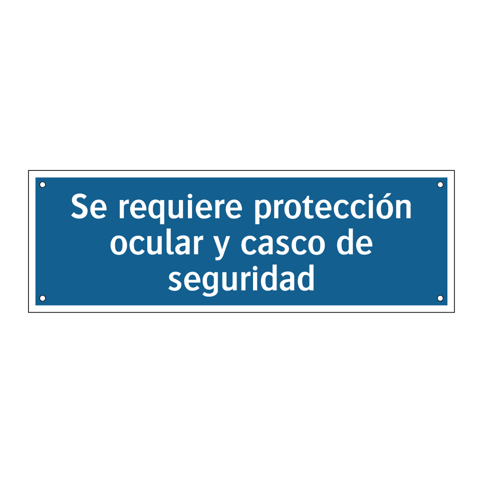 Se requiere protección ocular y casco de seguridad