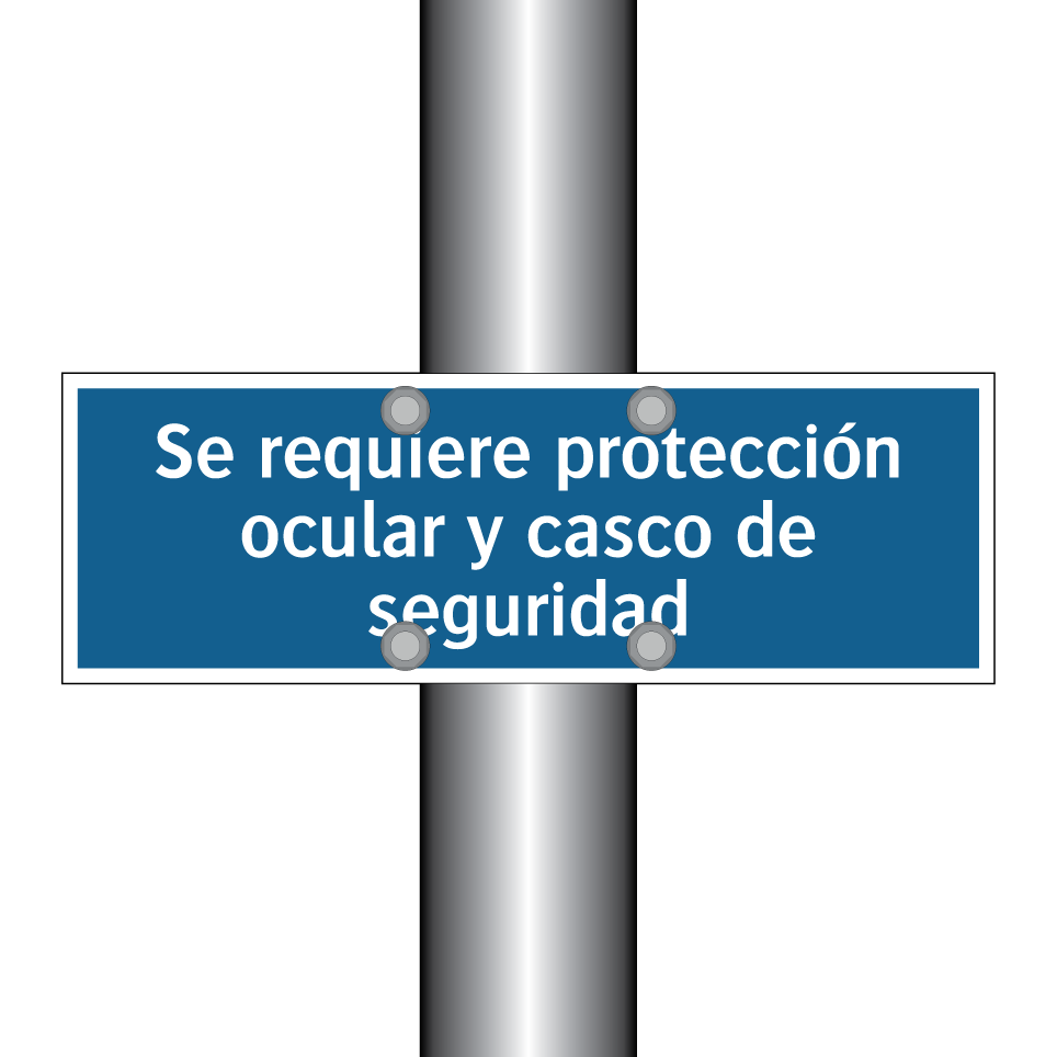 Se requiere protección ocular y casco de seguridad