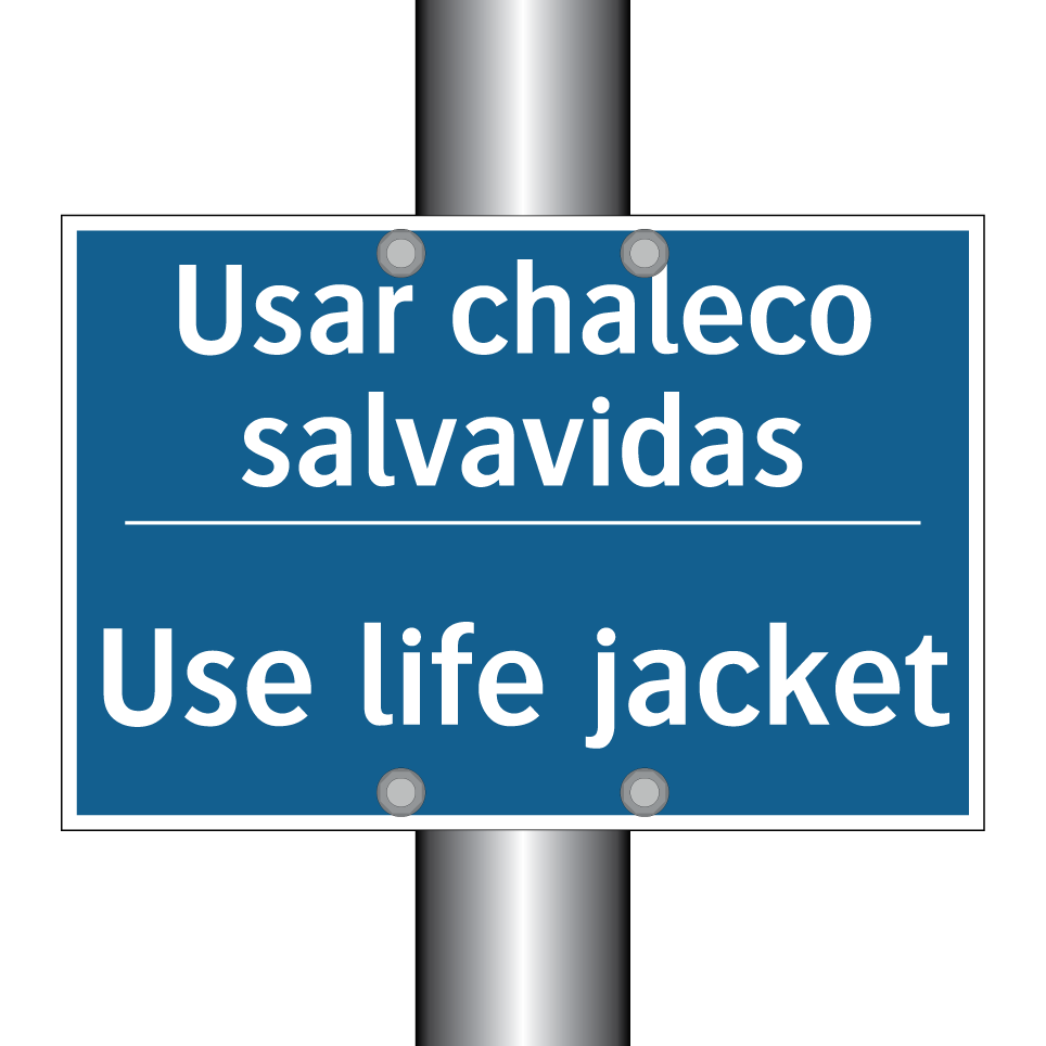 Usar chaleco salvavidas - Use life jacket