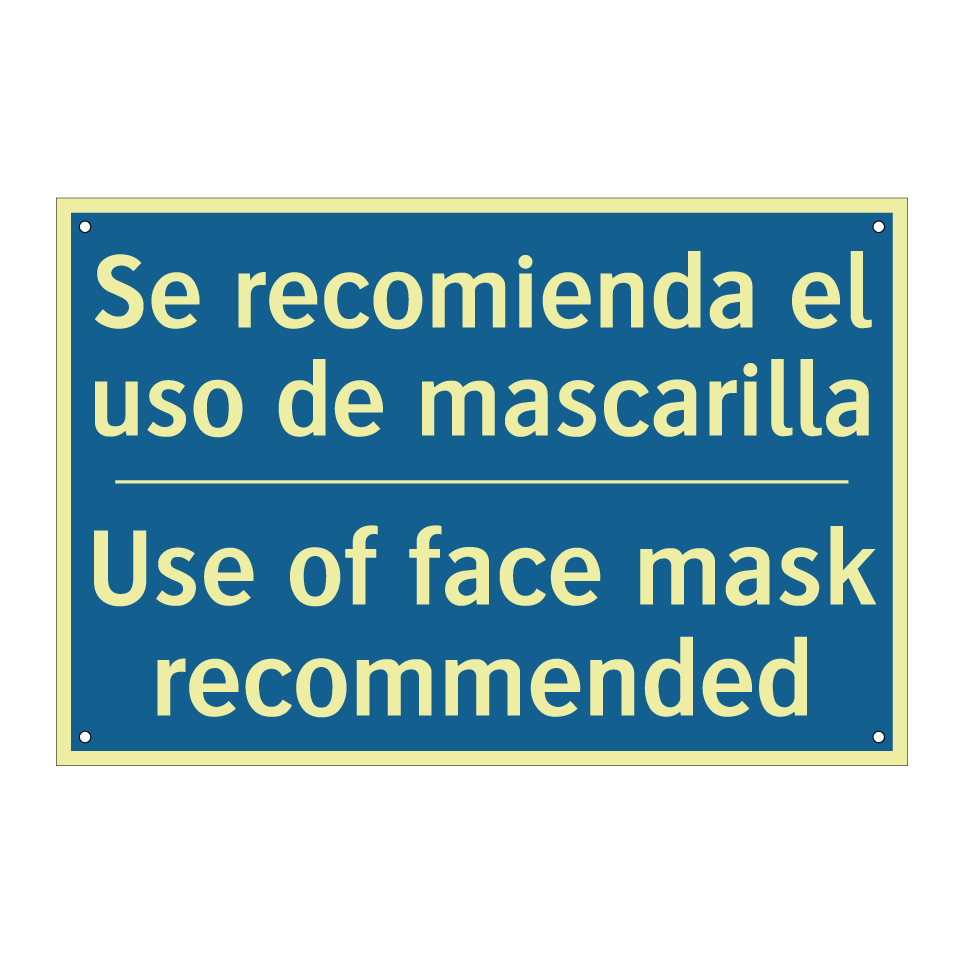 Se recomienda el uso de mascarilla /.../ - Use of face mask recommended