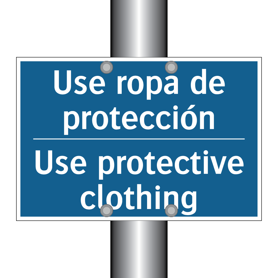 Use ropa de protección - Use protective clothing