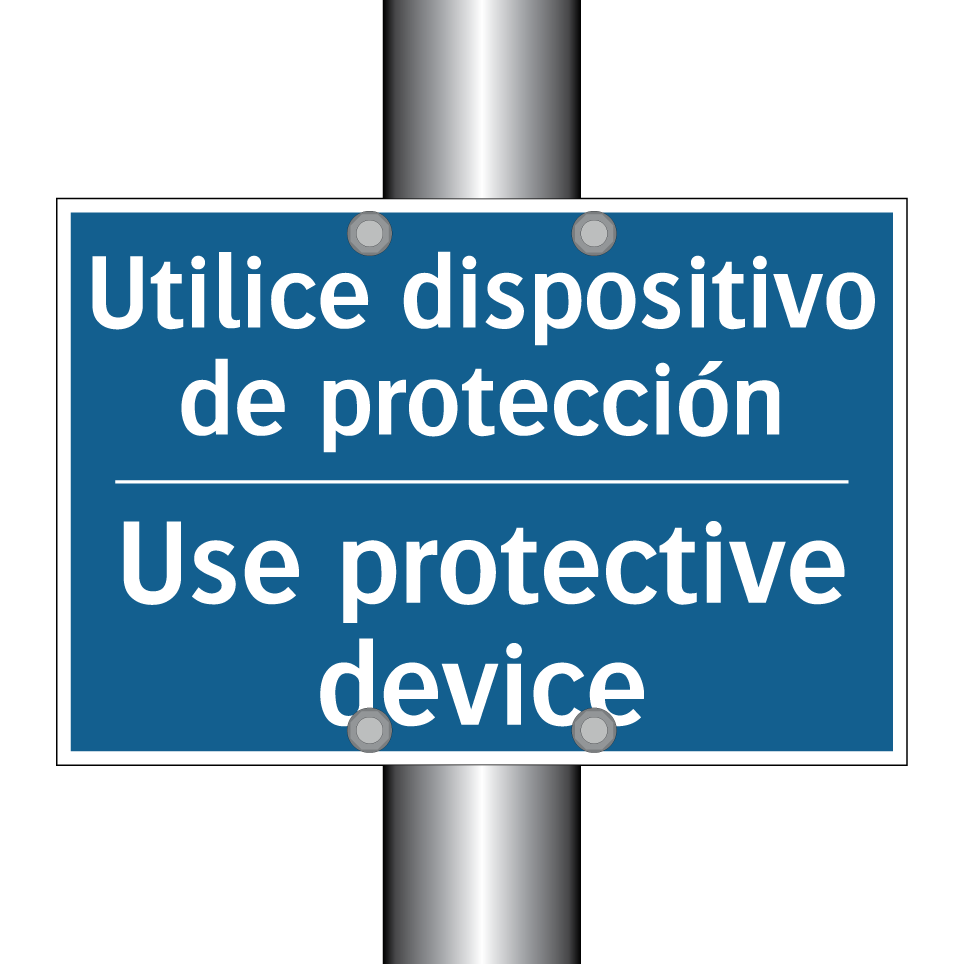 Utilice dispositivo de protección /.../ - Use protective device
