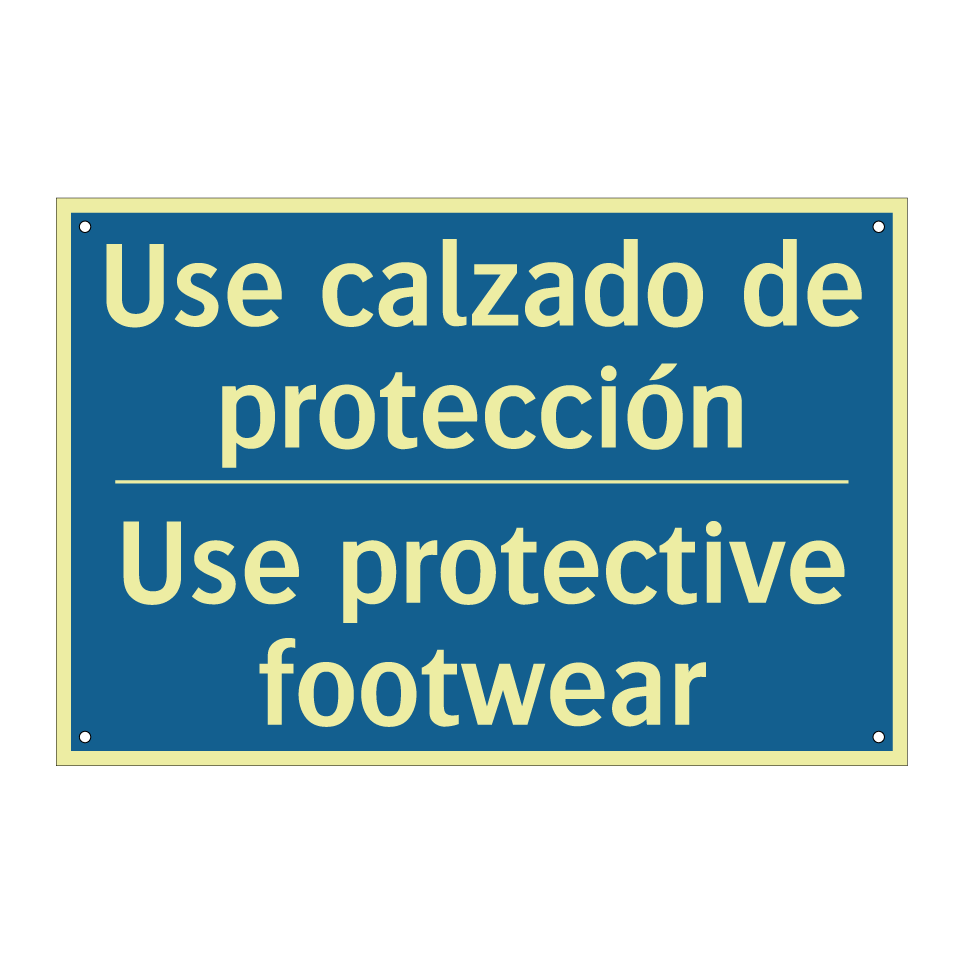 Use calzado de protección - Use protective footwear