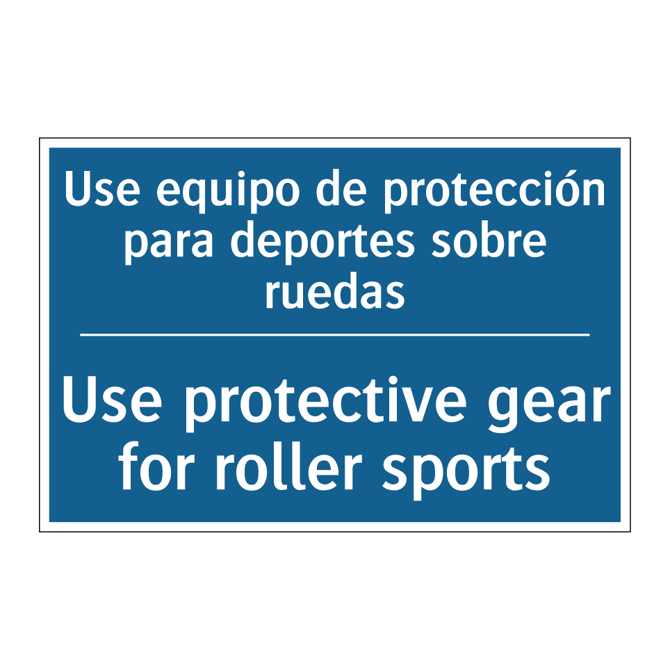 Use equipo de protección para  /.../ - Use protective gear for roller  /.../