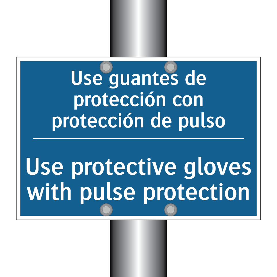 Use guantes de protección con  /.../ - Use protective gloves with pulse  /.../
