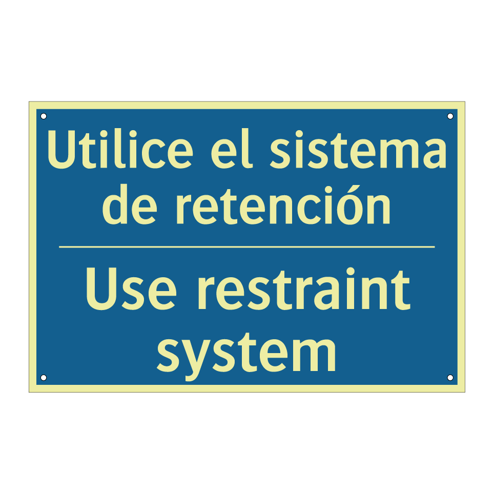 Utilice el sistema de retención /.../ - Use restraint system