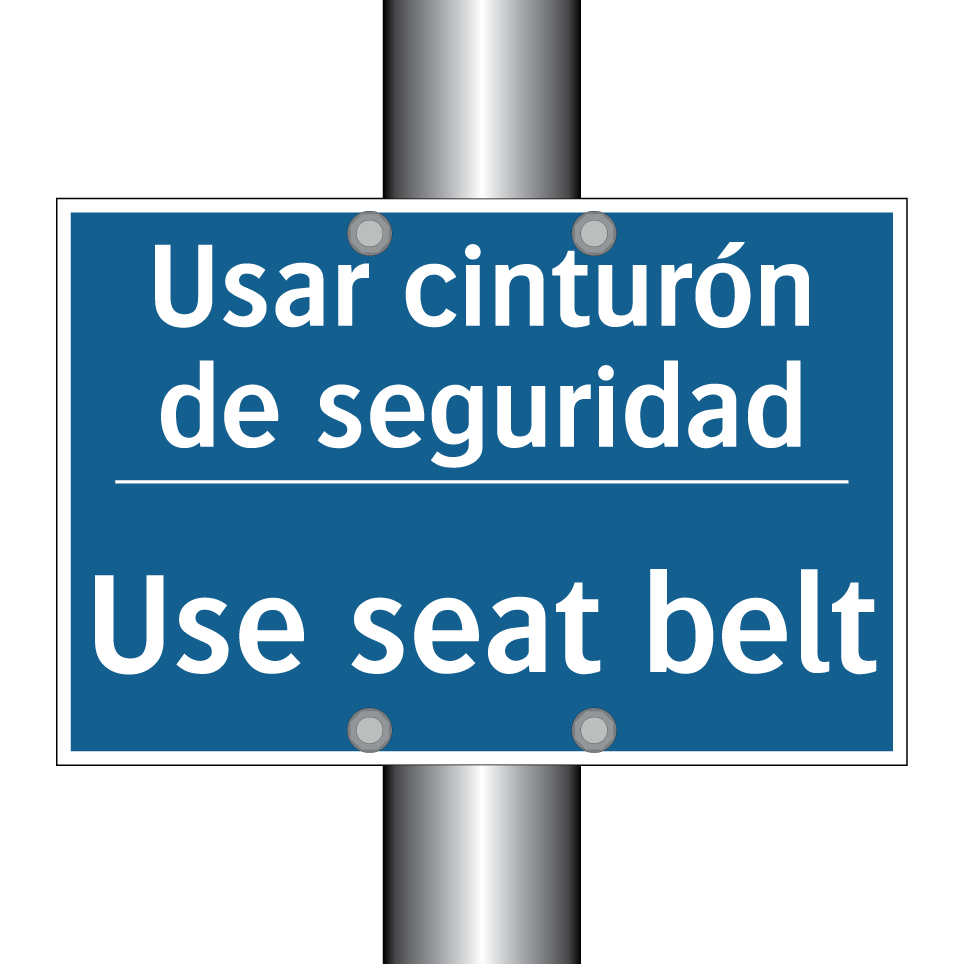 Usar cinturón de seguridad - Use seat belt
