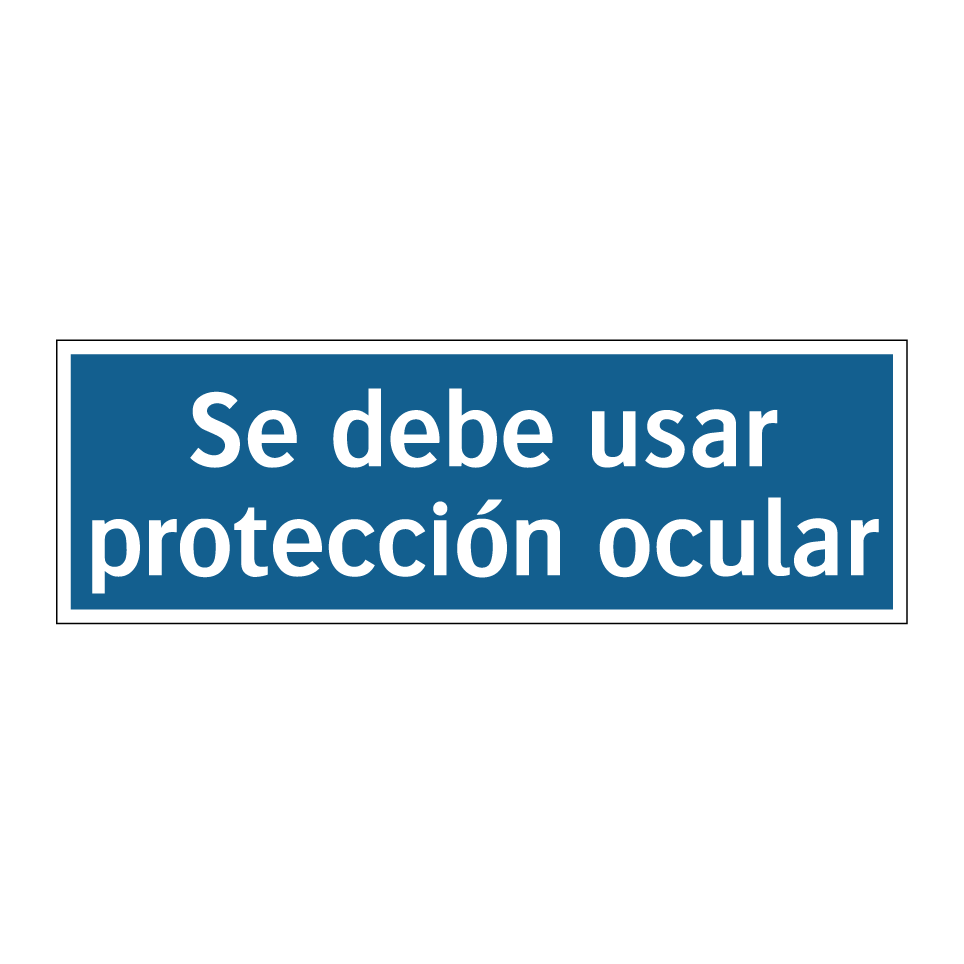 Se debe usar protección ocular
