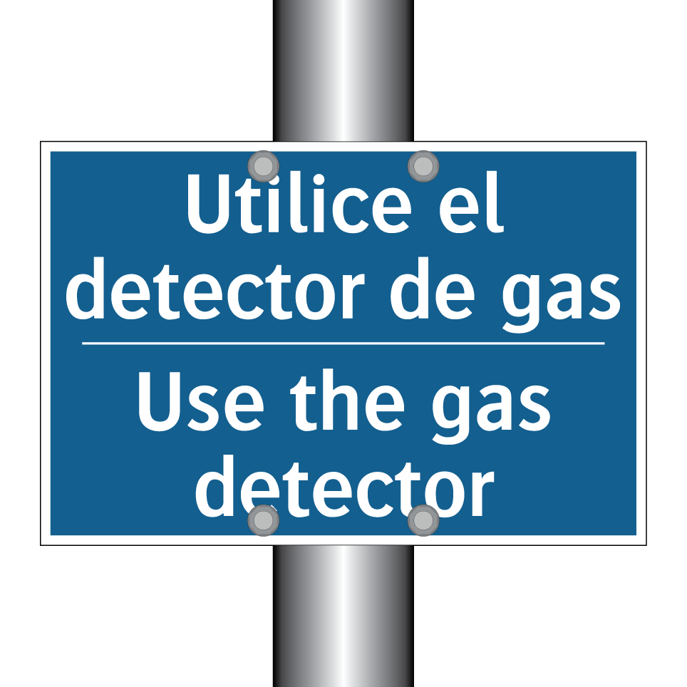Utilice el detector de gas - Use the gas detector