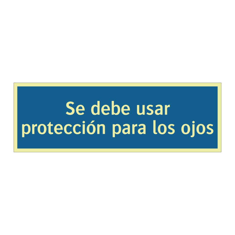 Se debe usar protección para los ojos