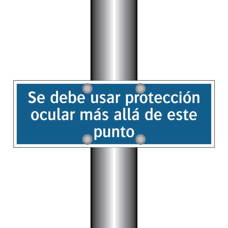 Se debe usar protección ocular más allá de este punto