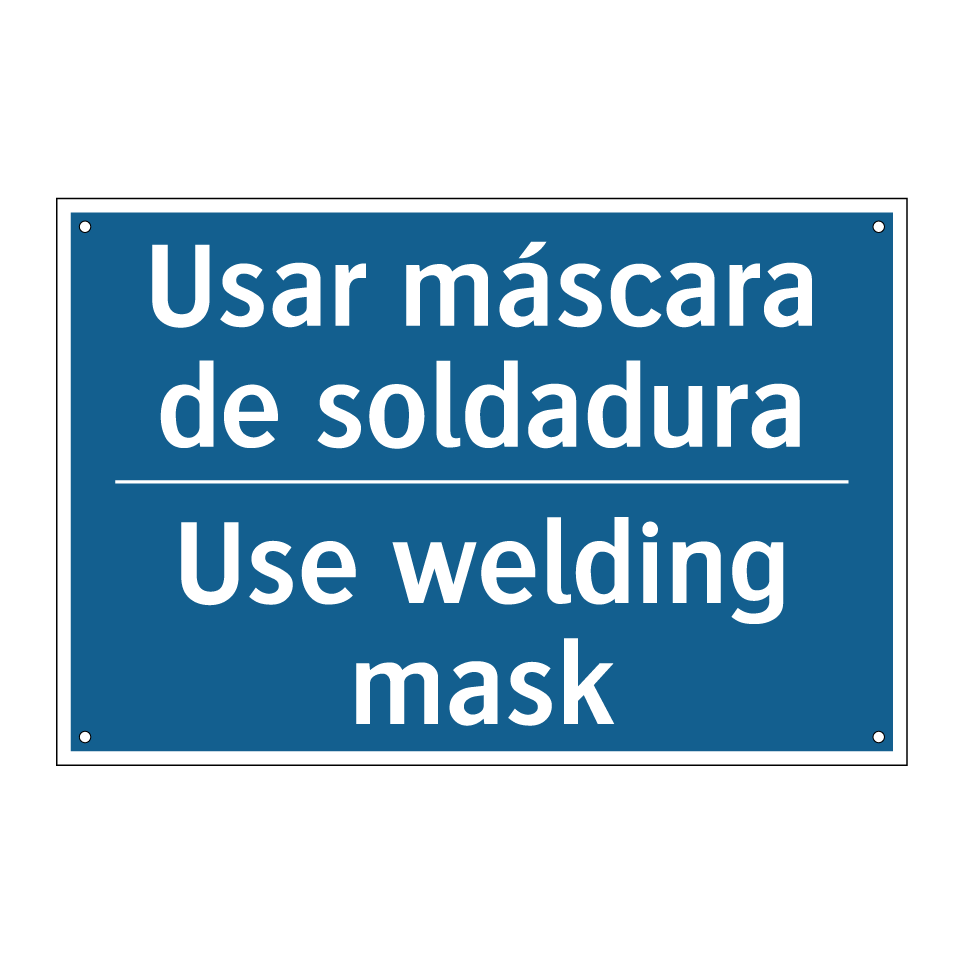 Usar máscara de soldadura - Use welding mask