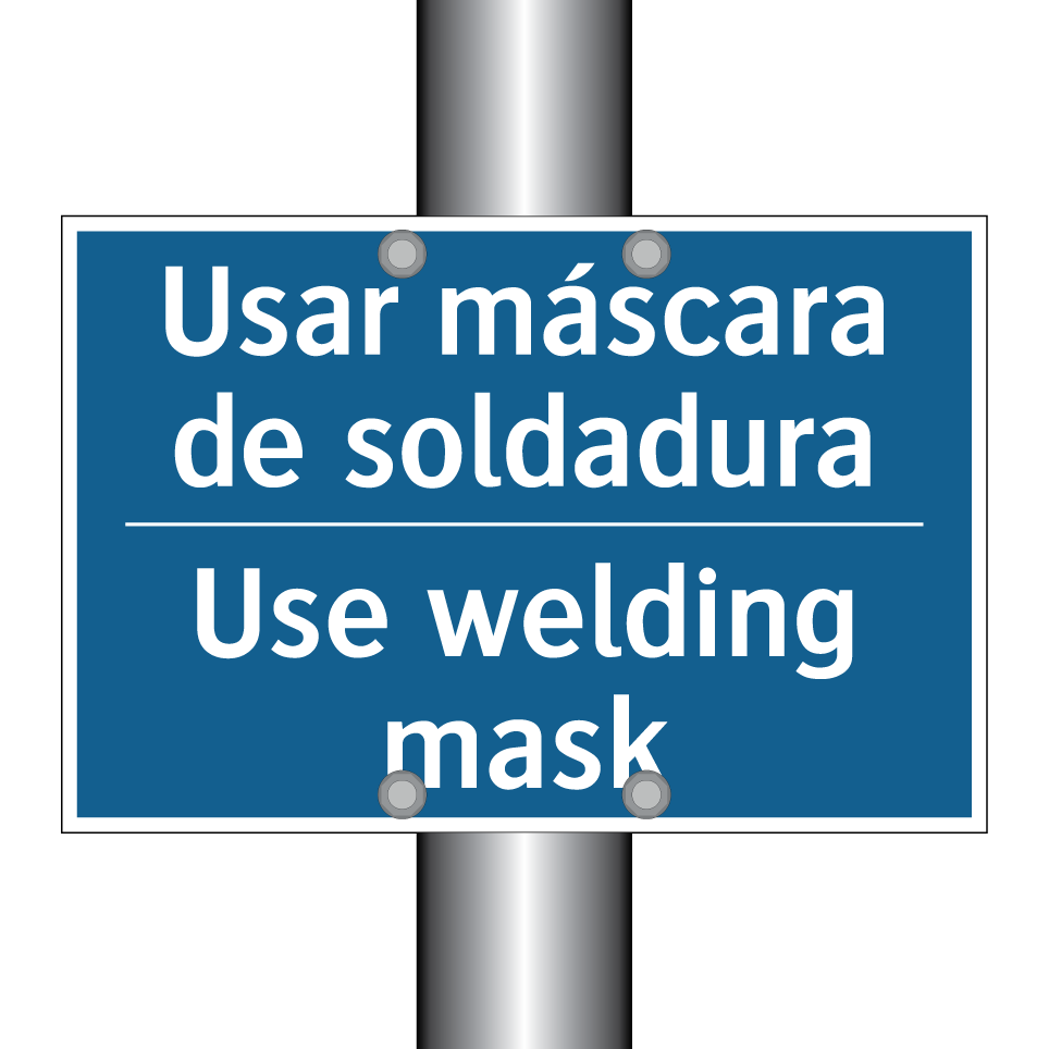 Usar máscara de soldadura - Use welding mask
