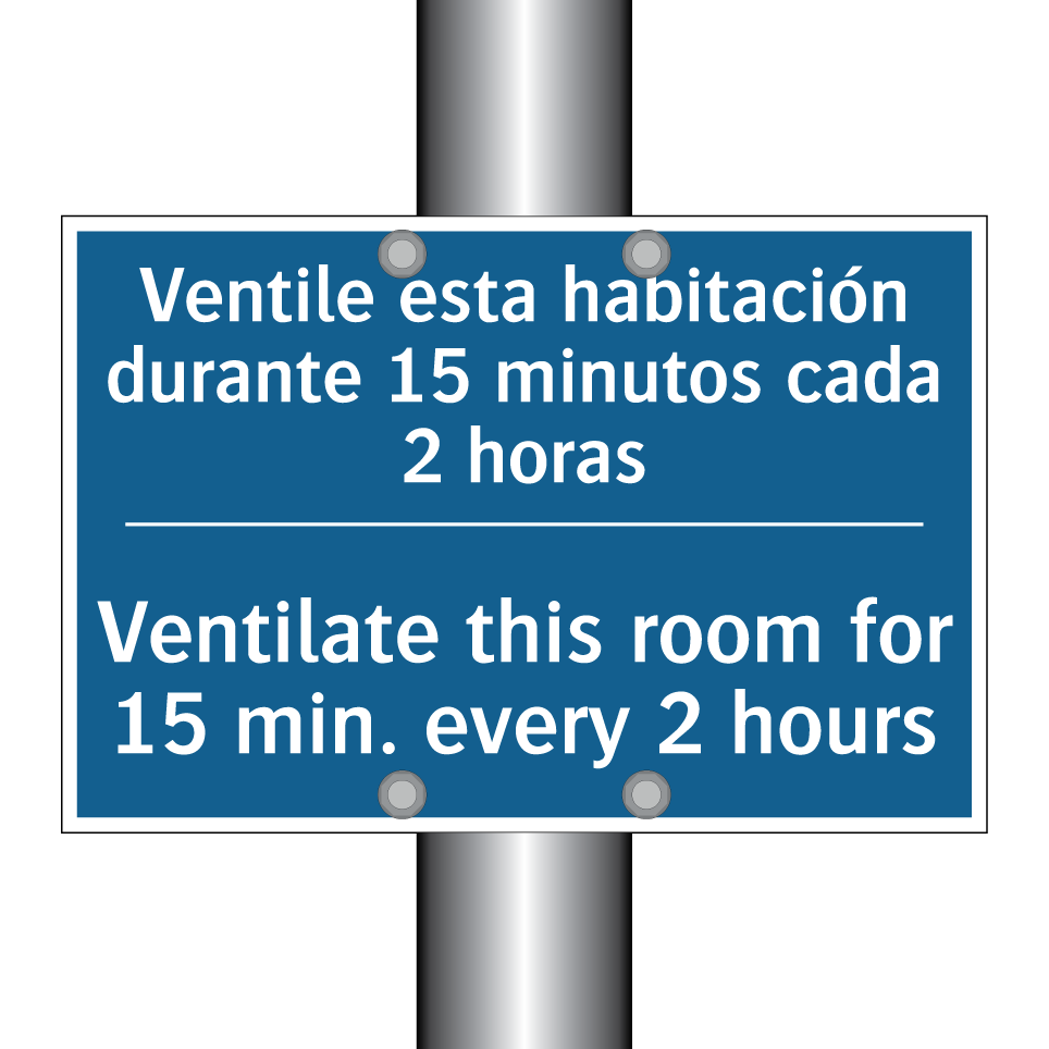 Ventile esta habitación durante  /.../ - Ventilate this room for 15 min.  /.../