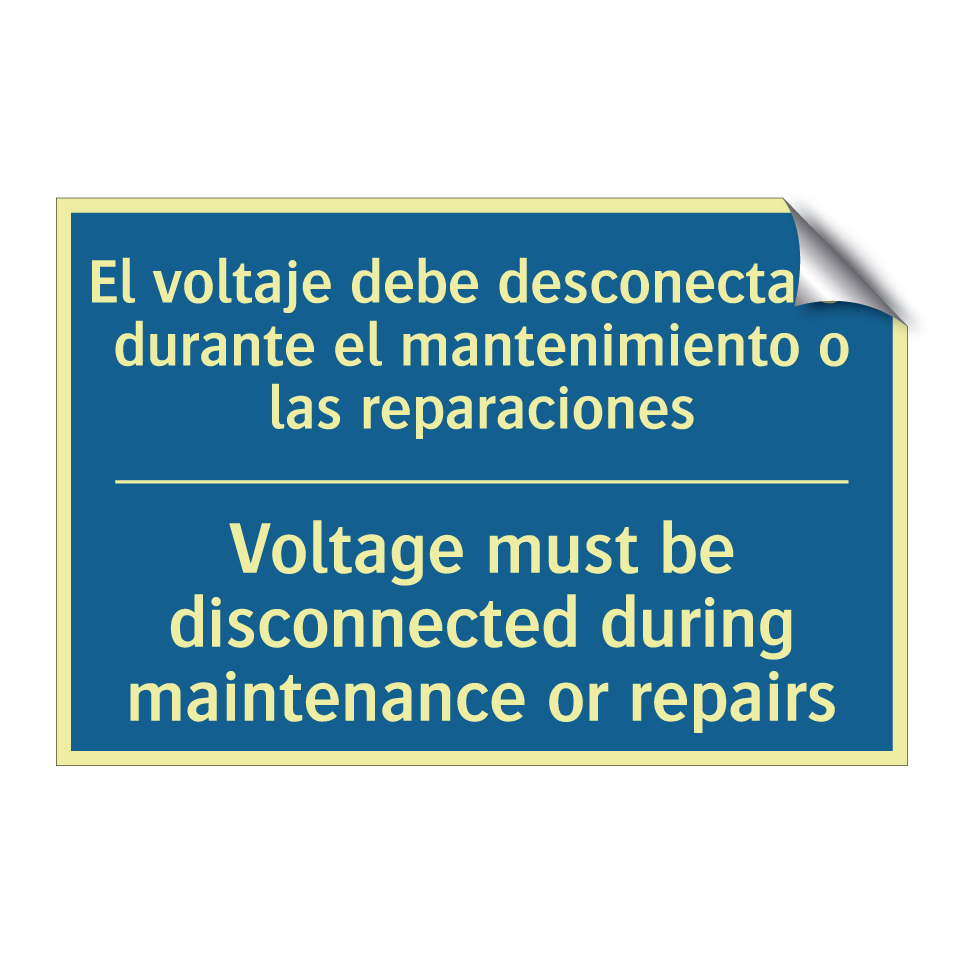 El voltaje debe desconectarse  /.../ - Voltage must be disconnected during  /.../