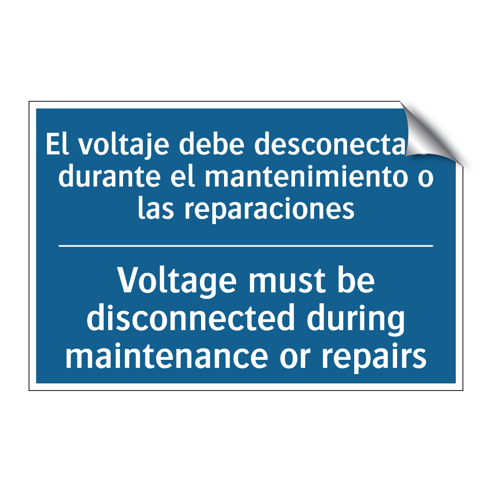 El voltaje debe desconectarse  /.../ - Voltage must be disconnected during  /.../
