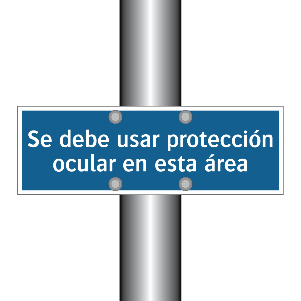 Se debe usar protección ocular en esta área