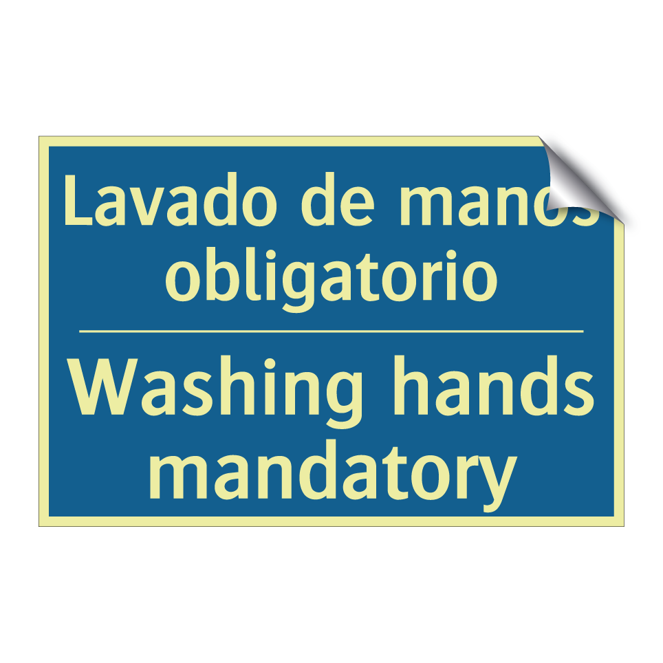 Lavado de manos obligatorio - Washing hands mandatory