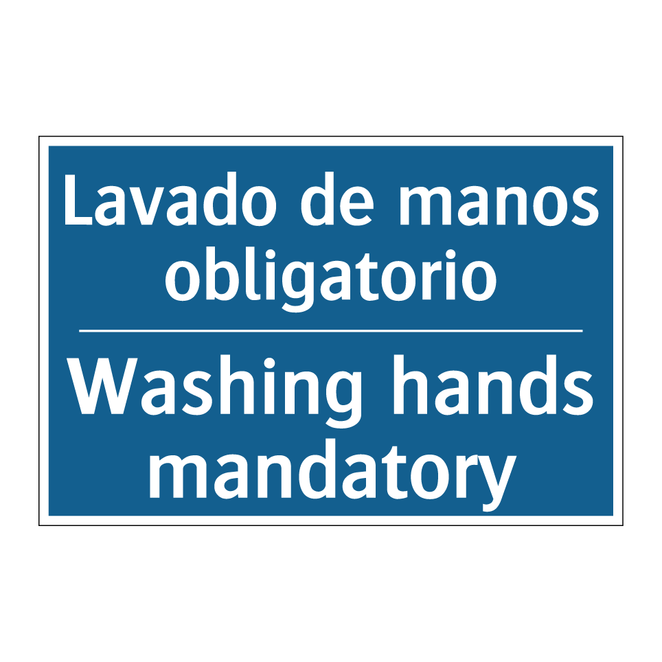 Lavado de manos obligatorio - Washing hands mandatory