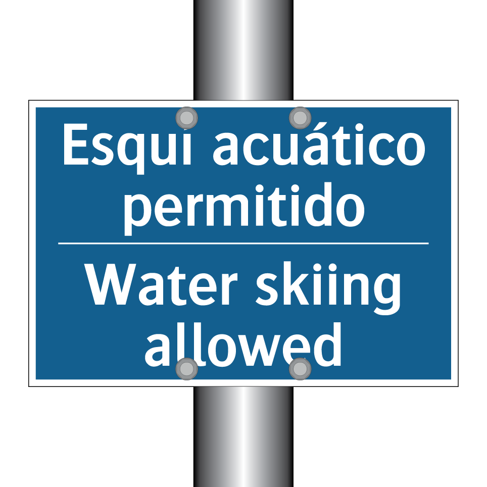 Esquí acuático permitido - Water skiing allowed