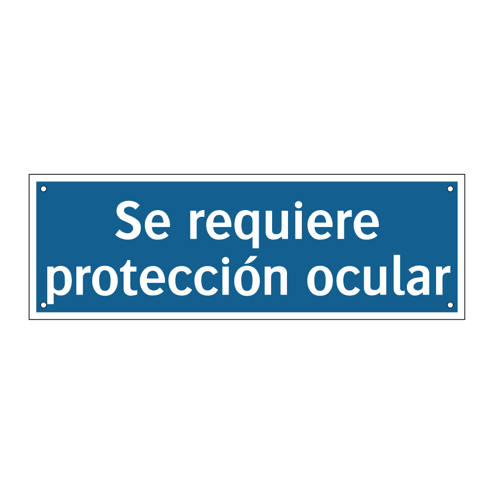 Se requiere protección ocular