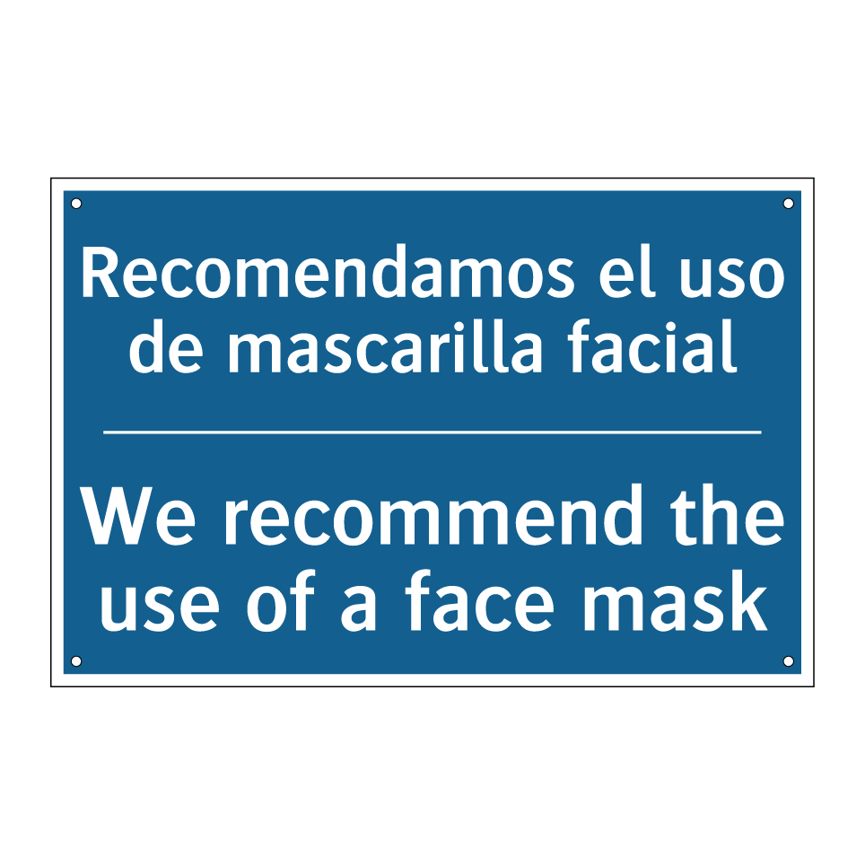 Recomendamos el uso de mascarilla  /.../ - We recommend the use of a face  /.../