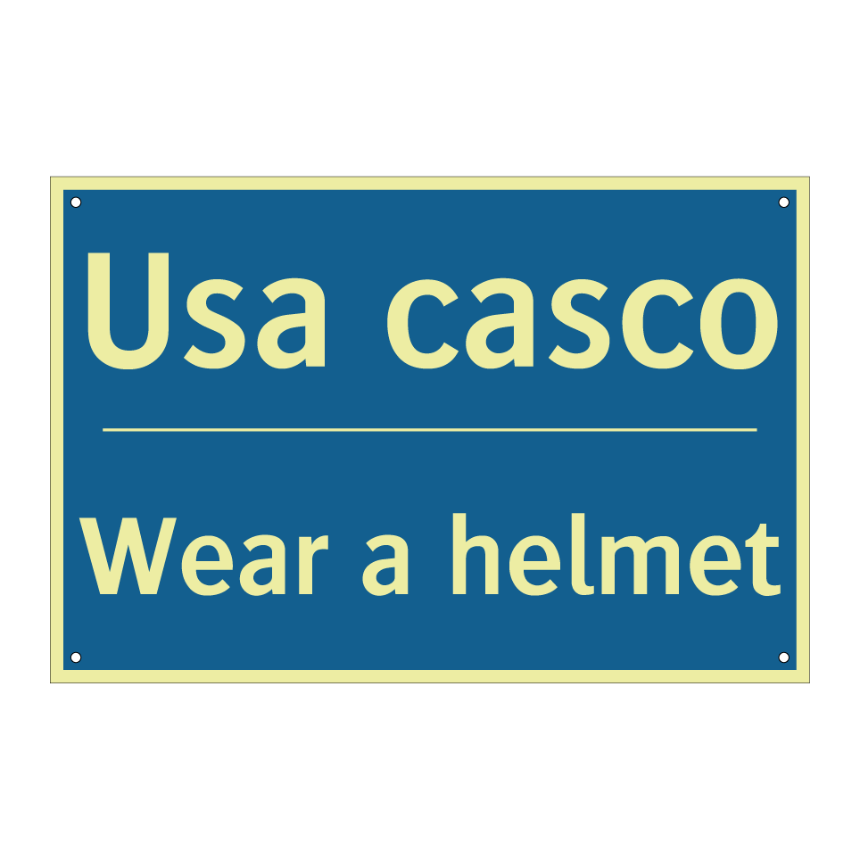 Usa casco - Wear a helmet