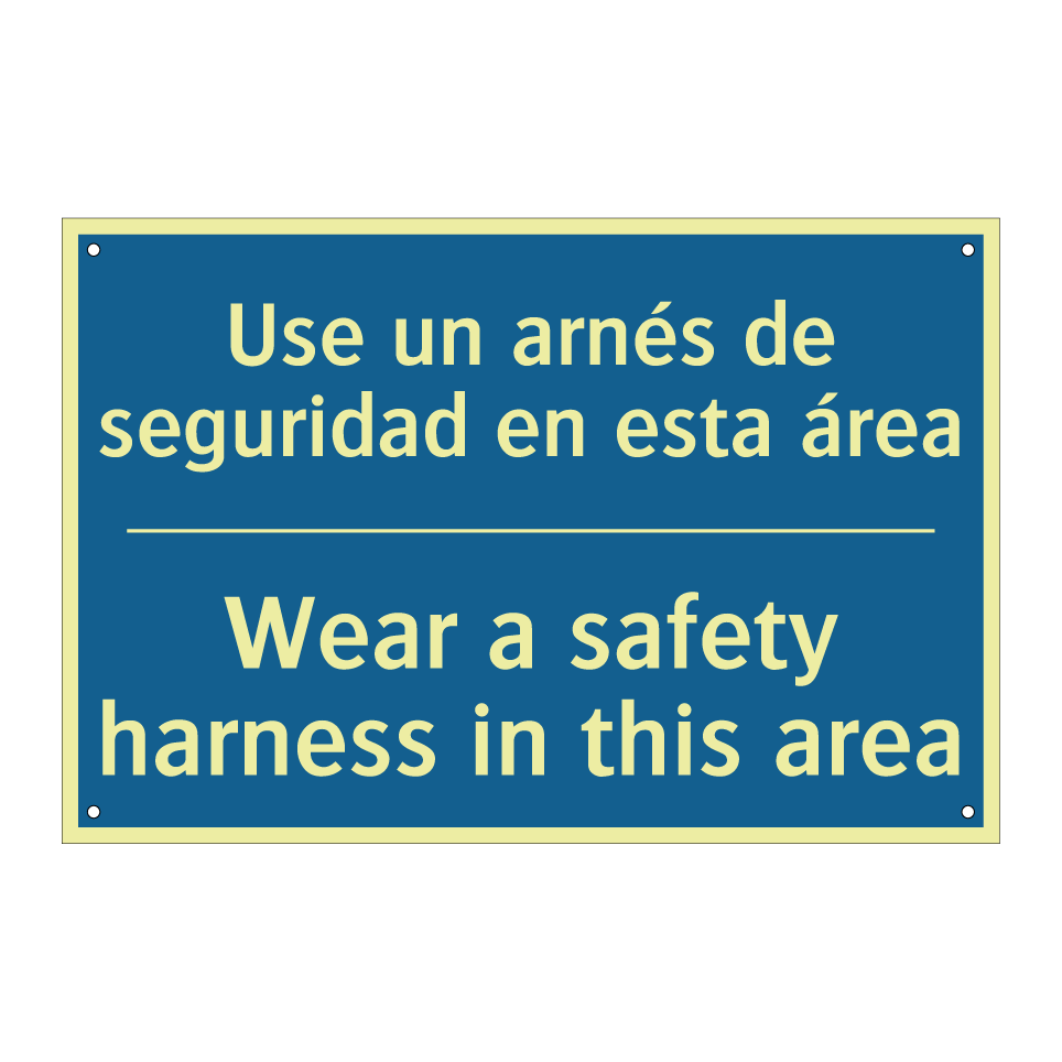 Use un arnés de seguridad en esta  /.../ - Wear a safety harness in this  /.../