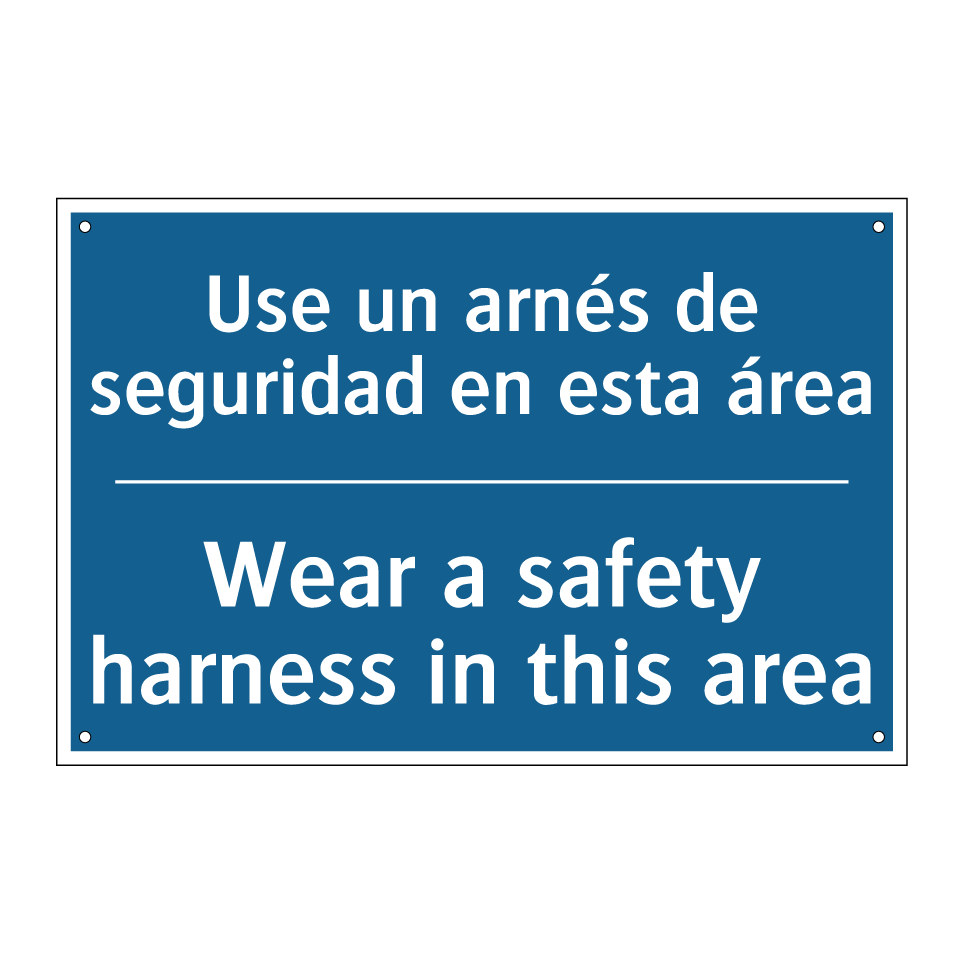 Use un arnés de seguridad en esta  /.../ - Wear a safety harness in this  /.../