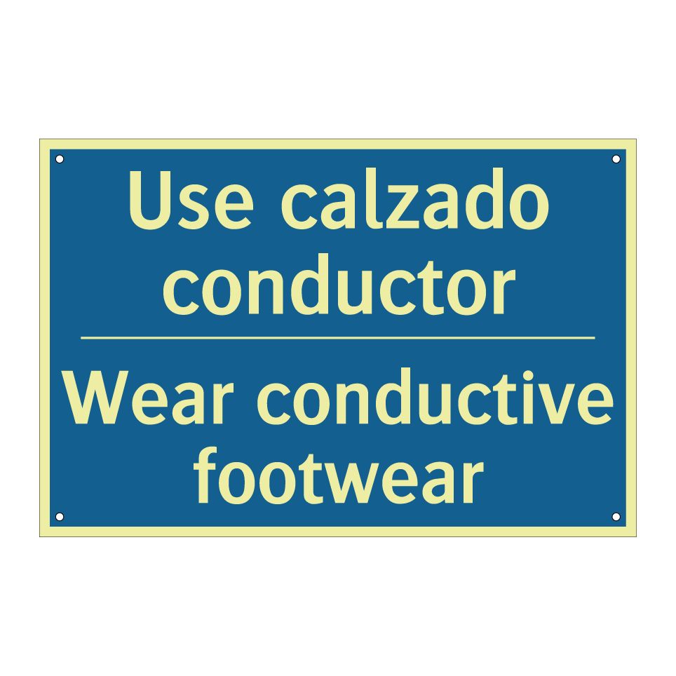 Use calzado conductor - Wear conductive footwear