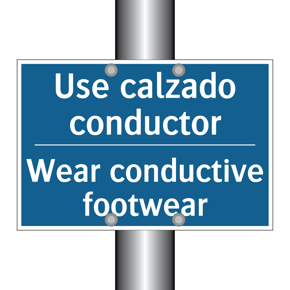 Use calzado conductor - Wear conductive footwear