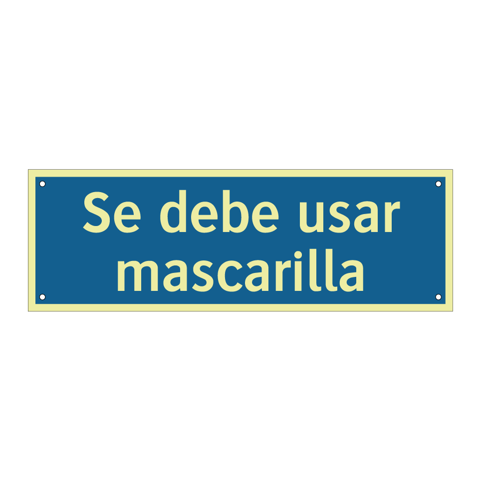 Se debe usar mascarilla