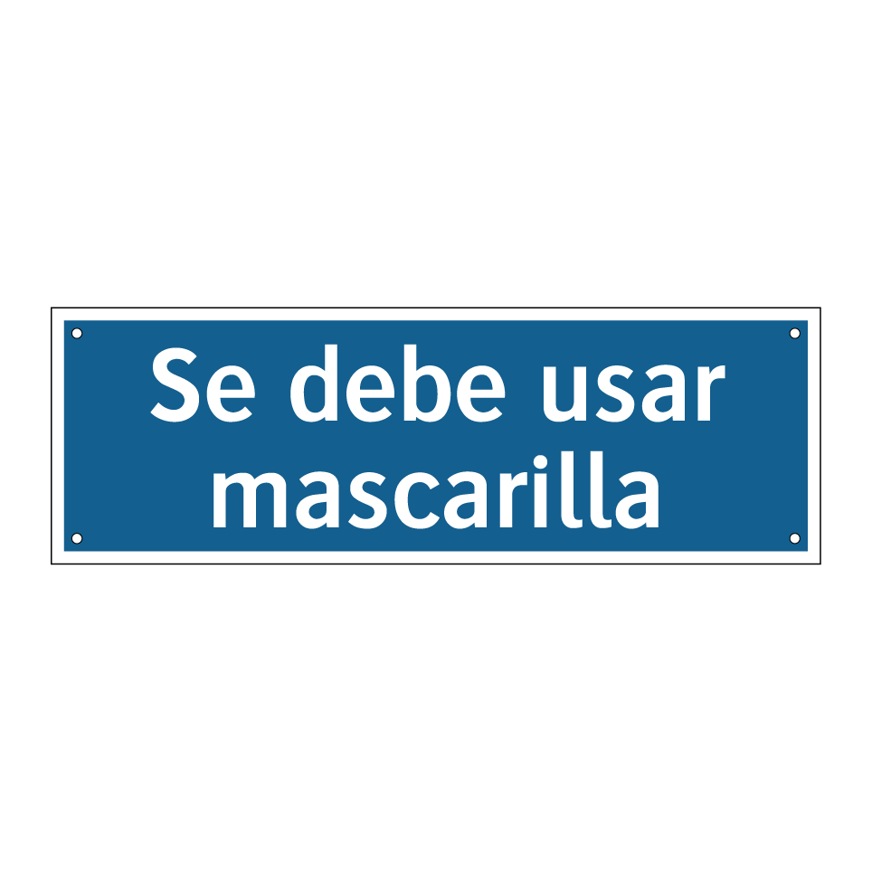 Se debe usar mascarilla