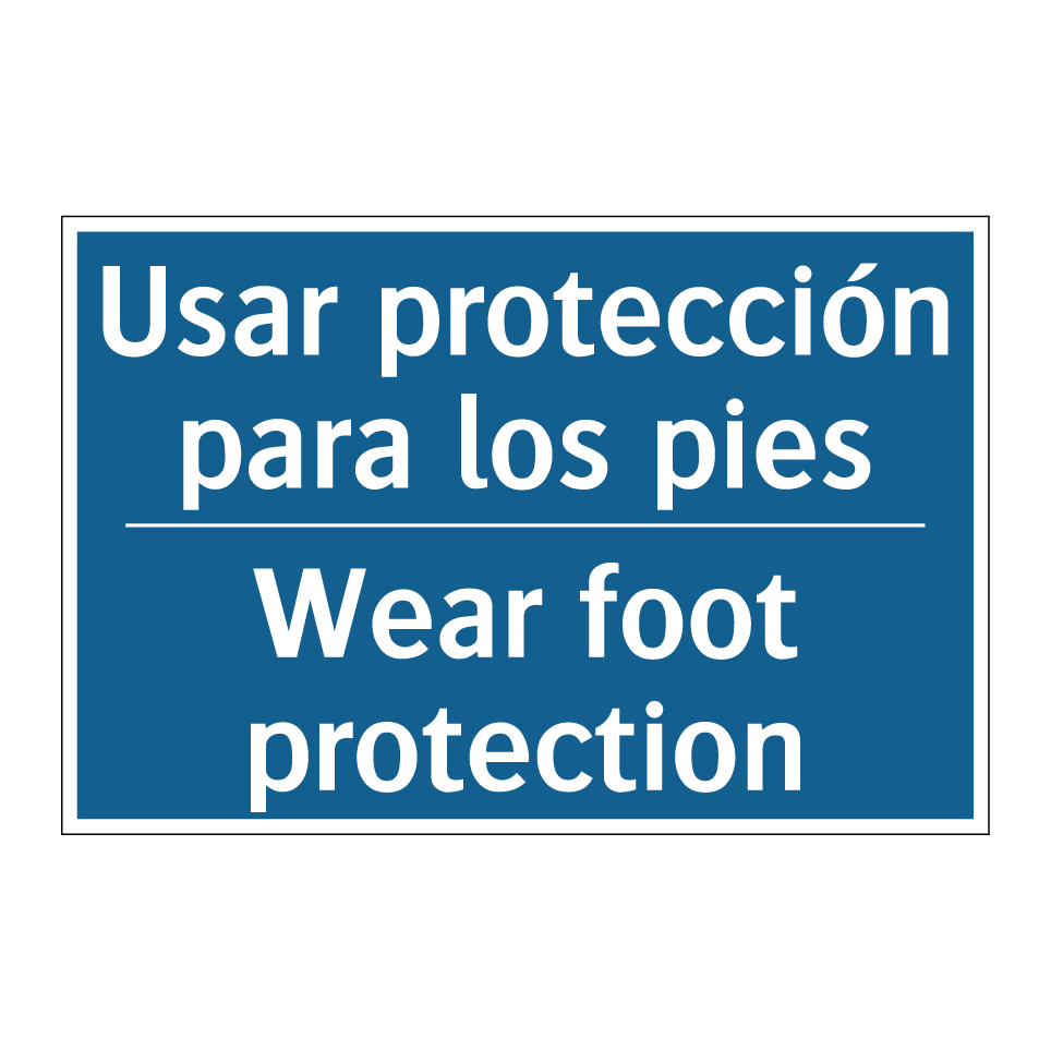 Usar protección para los pies - Wear foot protection