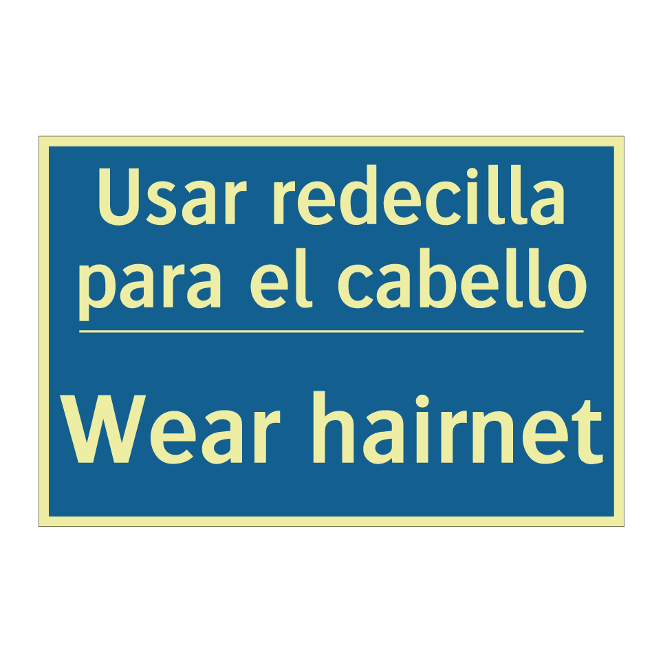 Usar redecilla para el cabello - Wear hairnet
