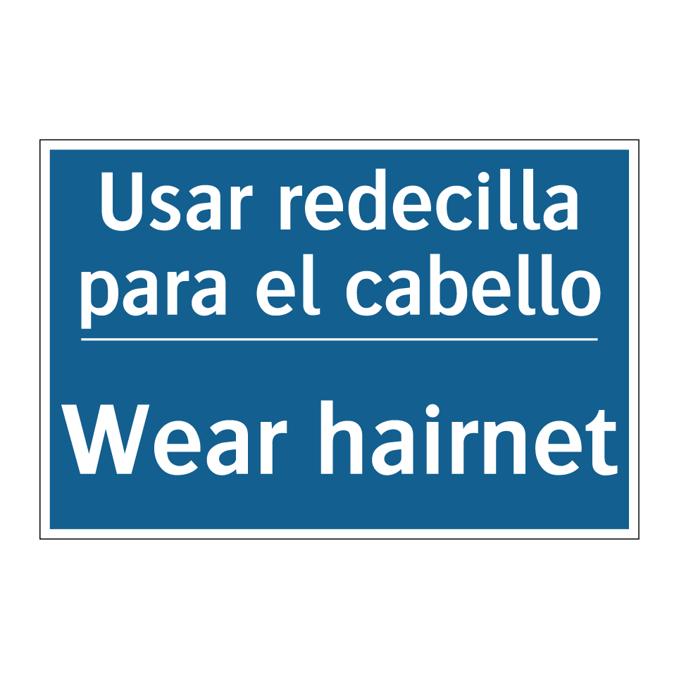 Usar redecilla para el cabello - Wear hairnet