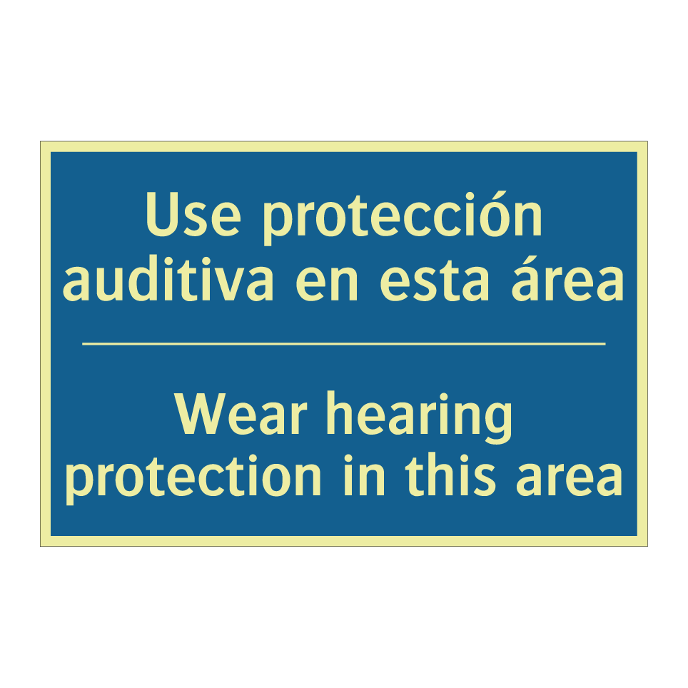 Use protección auditiva en esta  /.../ - Wear hearing protection in this  /.../