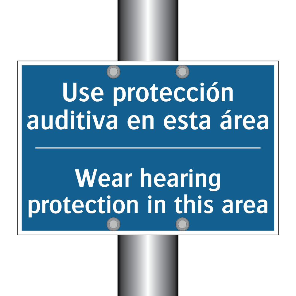 Use protección auditiva en esta  /.../ - Wear hearing protection in this  /.../