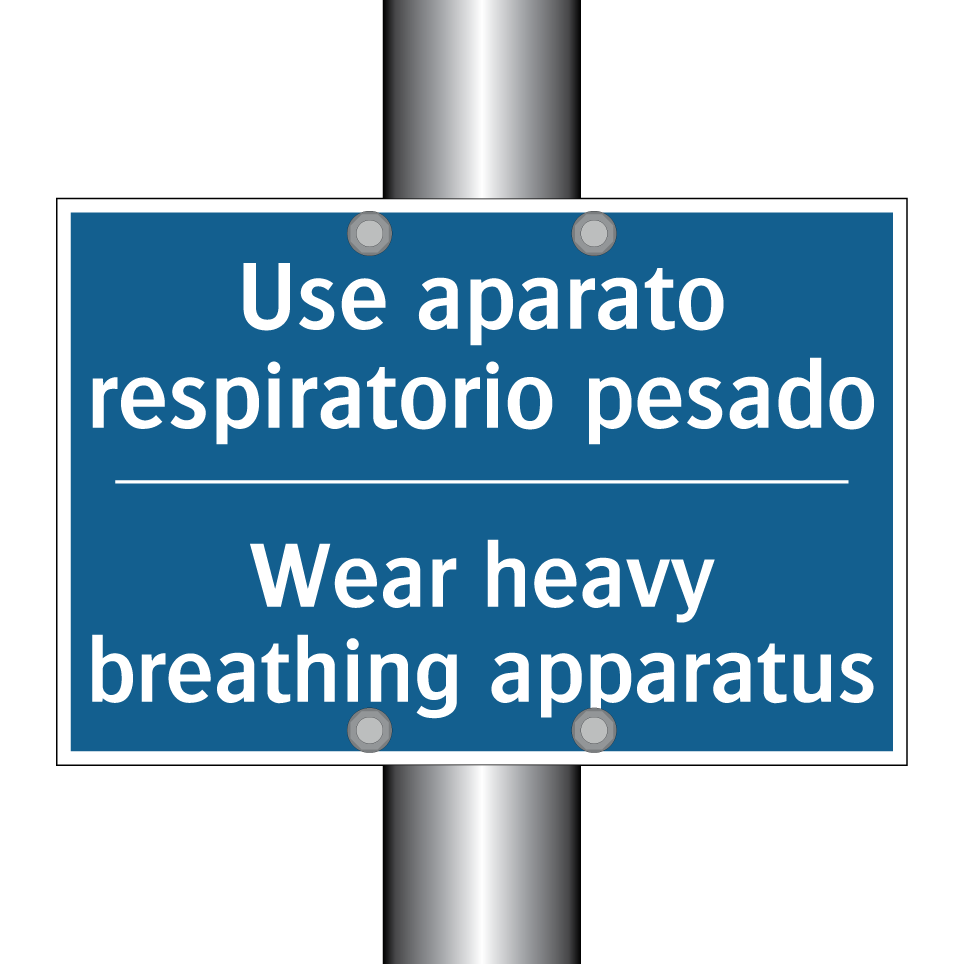 Use aparato respiratorio pesado /.../ - Wear heavy breathing apparatus