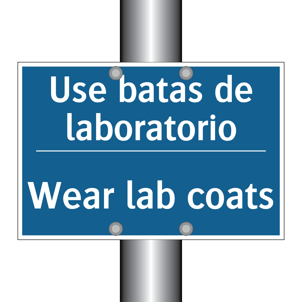 Use batas de laboratorio - Wear lab coats