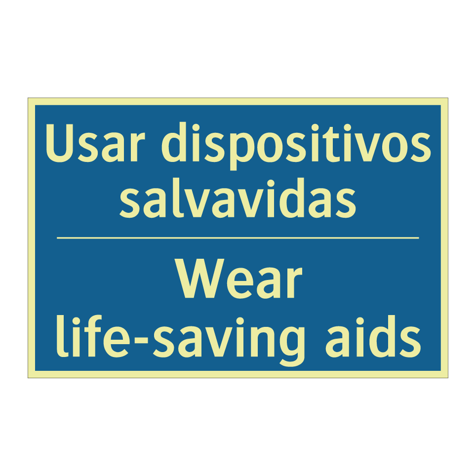 Usar dispositivos salvavidas - Wear life-saving aids
