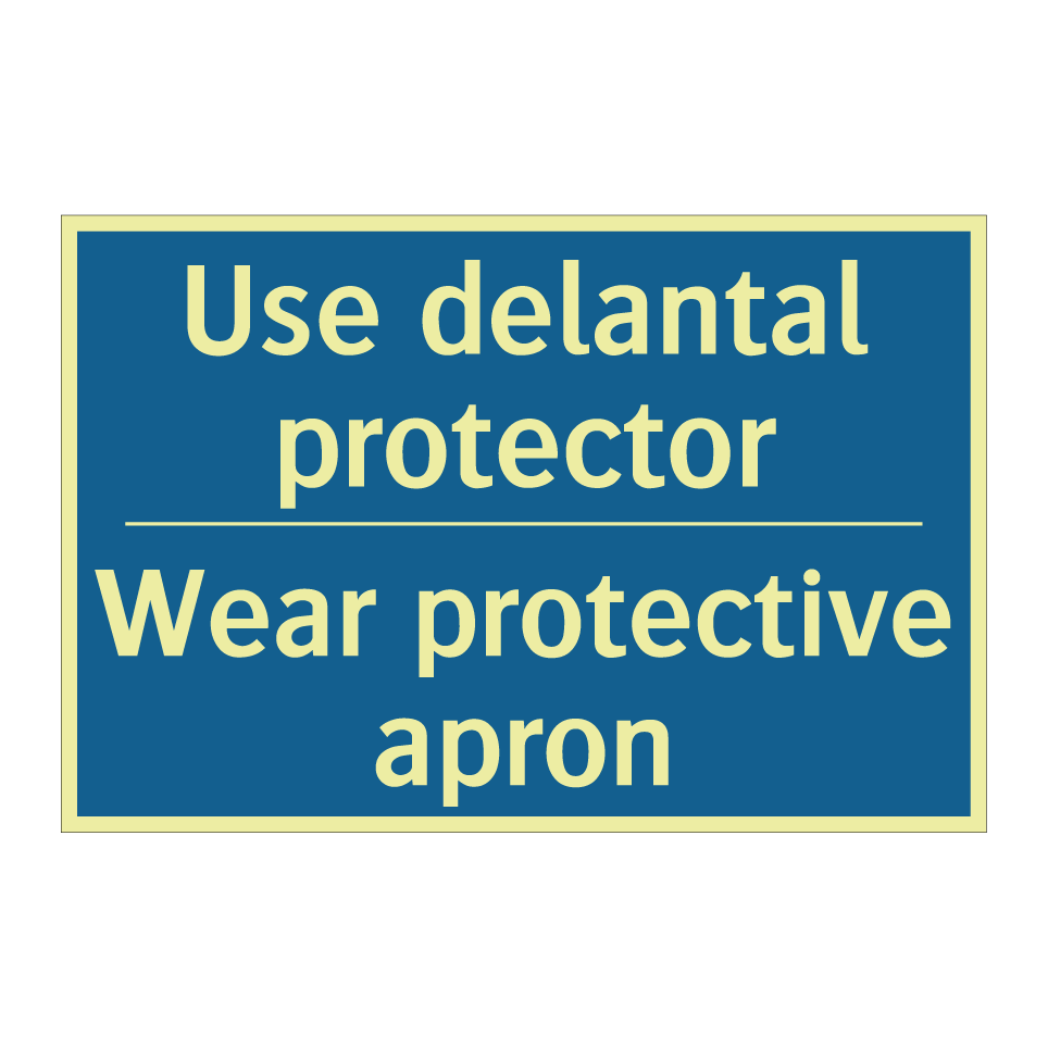 Use delantal protector - Wear protective apron