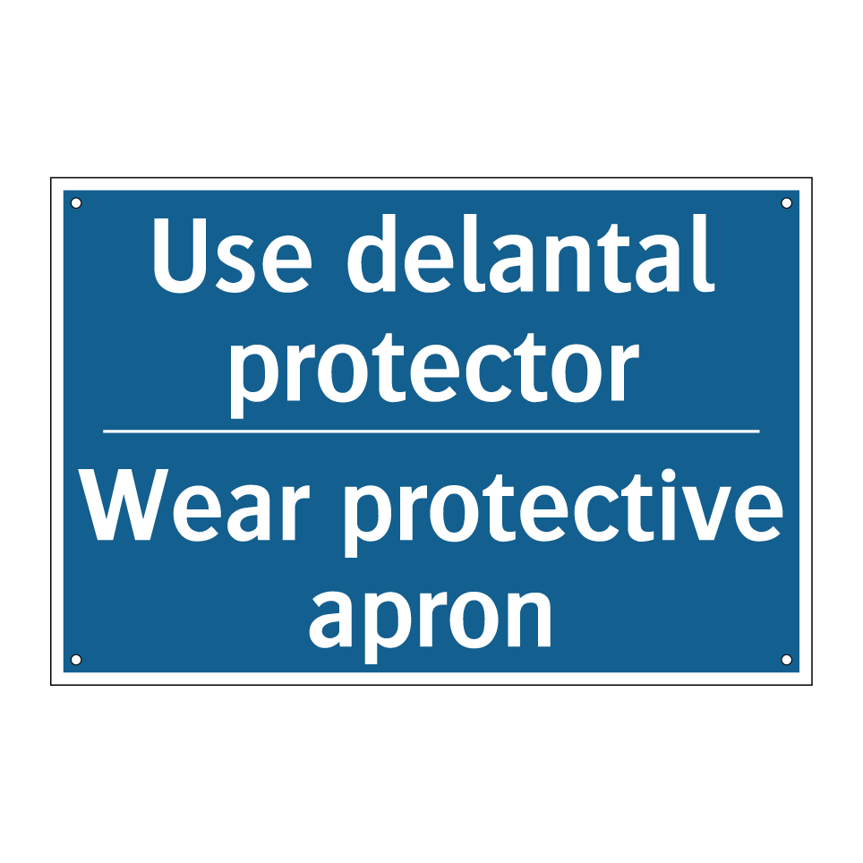 Use delantal protector - Wear protective apron