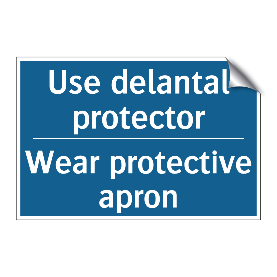 Use delantal protector - Wear protective apron